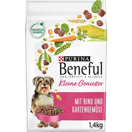 Produktbild von PURINA BENEFUL Kleine Genießer Trockenfutter mit Rind für kleine Hunde - 6 x 1,4 kg