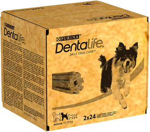 Produktbild von PURINA Dentalife Tägliche Zahnpflege-Snacks für mittelgroße Hunde - 16 x 69 g