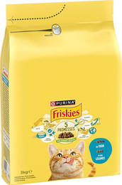 Produktbild von PURINA Friskies Adult Katze mit Thunfisch und Gemüse - 3 kg