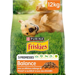 Produktbild von Purina FRISKIES Balance Hund mit Huhn, Rind und Gemüse - 2 x 12 kg