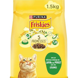 Produktbild von PURINA Friskies Katze mit Kaninchen, Huhn und Gemüse - 1500 g