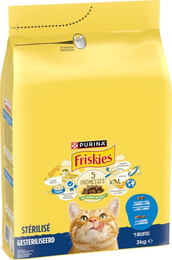 Produktbild von PURINA Friskies Sterilized Katze mit Lachs, Thunfisch und Gemüse - 3 x 3 kg