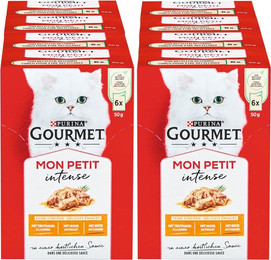 Produktbild von PURINA Gourmet Mon Petit Intense Katzennassfutter mit Ente, Huhn und Truthahn - 6 x 50 g