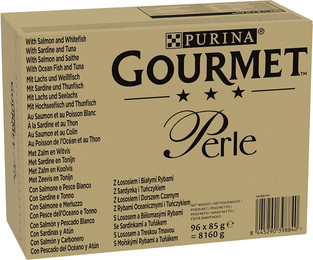 Produktbild von Purina Gourmet Perle Katzenfutter Fisch-Mix in Sauce - 96 x 85 g