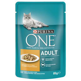 Produktbild von PURINA ONE Adult Huhn & grüne Bohnen - 26 x 85 g
