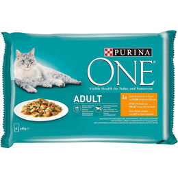 PURINA ONE Adult Katzenfutter mit Huhn und grünen Bohnen - 12 x 340 g – Bild 1 von 8