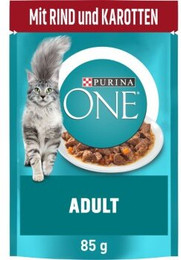 Produktbild von Purina ONE Adult mit Rind und Karotten - 26 x 85 g
