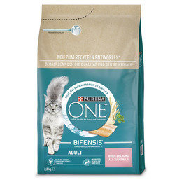 Produktbild von PURINA ONE BIFENSIS Adult Lachs Katzen-Trockenfutter - 2,8 kg
