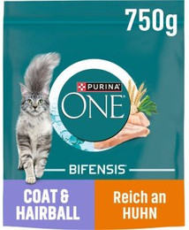 Produktbild von Purina ONE BIFENSIS Coat & Hairball Katzenfutter - 2 x 750 g