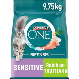 Produktbild von PURINA ONE BIFENSIS Sensitive Katzenfutter trocken reich an Truthahn - 9,75 kg