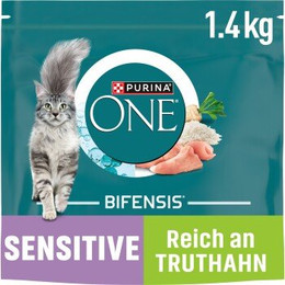 Produktbild von PURINA ONE BIFENSIS Sensitive Truthahn Katzenfutter - 1,4 kg