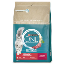 Produktbild von PURINA ONE BIFENSIS SterilCat Rind Trockenfutter für Katzen - 2,8 kg