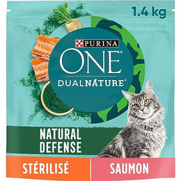 Produktbild von Purina One Dual Nature Katzenfutter mit Spirulina und Lachs - 1,4 kg