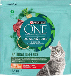 Produktbild von PURINA ONE Dual Nature Sterilized Rind mit Spirulina - 1,4 kg