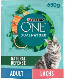 Produktbild von Purina ONE DualNature Adult Lachs mit Spirulina - 650 g