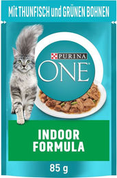 Produktbild von PURINA ONE Indoor Formula in Sauce Thunfisch - 26 x 85 g