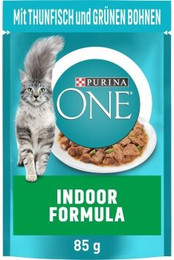 Produktbild von Purina ONE Indoor Formula mit Thunfisch & grünen Bohnen - 26 x 85 g