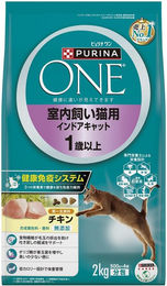 Produktbild von Purina One Katzenfutter Trockenfutter für Indoor-Katzen ab 1 Jahr und 2 kg, Katzen, Aufwärts, Huhn,