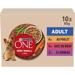 Produktbild von Purina ONE Mini Adult Huhn, Rind & Lamm - 10 x 85 g