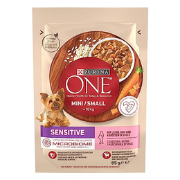 Produktbild von Purina ONE Mini Sensitive Nassfutter für kleine Hunde - 26 x 85 g