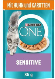 Produktbild von Purina ONE Sensitive mit Huhn & Karotten - 26 x 85 g