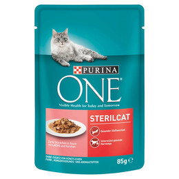 Produktbild von PURINA ONE SterilCat mit Lachs und Karotten - 26 x 85 g