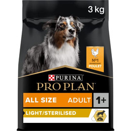 Produktbild von PURINA PRO PLAN All Sizes Adult Light/Sterilised - 3 kg