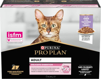 Produktbild von PURINA PRO PLAN Cat Adult Delicate Digestion 10 x 85 g - Truthahn