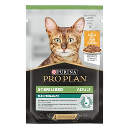 Produktbild von PURINA PRO PLAN Sterilised Adult Pflege mit Huhn Nassfutter für Katzen - 6 x 85 g