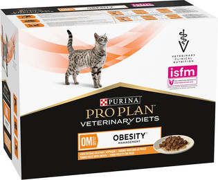 Produktbild von PURINA PRO PLAN Veterinary Diets Feline OM ST/OX Obesity Management Huhn - 10 x 85 g