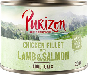 Produktbild von Purizon Adult Hühnerfilet mit Lachs & Lamm - 6 x 200 g