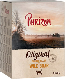 Produktbild von Purizon Adult Hühnerfilet mit Wildschwein Katzen-Nassfutter - 12 x 70 g