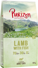 Produktbild von Purizon Adult Lamm & Fisch Katzenfutter - 2 x 6,5 kg