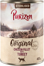 Produktbild von Purizon Adult Sterilised Hühnerfilet mit Truthahn - 12 x 400 g