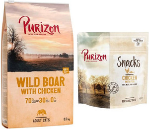 Produktbild von Purizon getreidefrei Kombi-Paket Original Wildschwein & Huhn plus Huhn mit Fisch - 6,5 kg