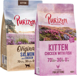 Produktbild von Purizon Kitten Mix Huhn mit Fisch & Lachs mit Huhn - 2 x 400 g
