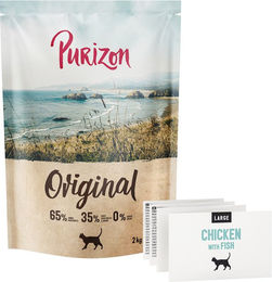 Produktbild von Purizon Large Adult Huhn & Fisch - getreidefrei  - NEU: 2 kg
