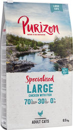 Produktbild von Purizon Large Adult Huhn & Fisch Katzenfutter - 2 x 6,5 kg