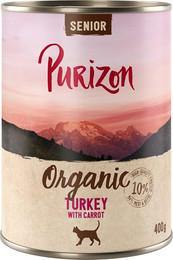Produktbild von Purizon Organic 6 x 400 g - NEU Senior Truthahn mit Karotte