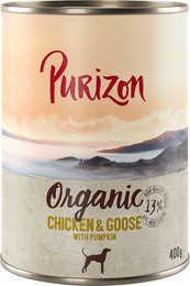 Produktbild von Purizon Organic Huhn und Gans mit Kürbis Nassfutter - 6 x 400 g