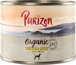 Produktbild von Purizon Organic Huhn und Gans mit Kürbis Nassfutter - 12 x 200 g