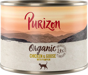Produktbild von Purizon Organic Katzen-Nassnahrung Huhn und Gans mit Kürbis - 12 x 200 g