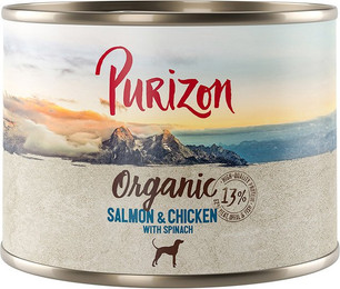 Produktbild von Purizon Organic Lachs und Huhn mit Spinat - 6 x 200 g