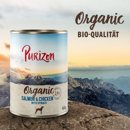 Produktbild von Purizon Organic Puppy Truthahn mit Karotte - 6 x 400 g