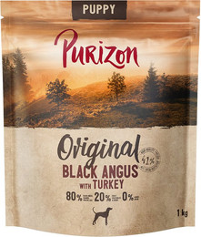 Produktbild von Purizon Puppy Black Angus mit Truthahn - 4 x 1 kg