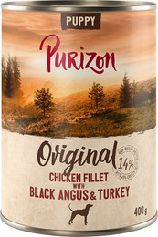 Produktbild von Purizon Puppy Hühnerfilet mit Black-Angus-Rind & Pute - 6 x 400 g