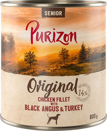 Produktbild von Purizon Senior Hühnerfilet mit Black-Angus - 6 x 800 g