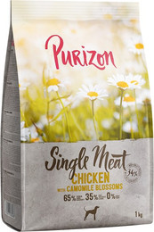 Produktbild von Purizon Single Meat Adult Huhn mit Kamilleblüten und Kürbis - getreidefrei - 1 kg