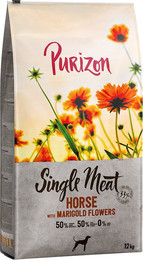 Produktbild von Purizon Single Meat Adult Pferd mit Ringelblumenblüten - 2 x 12 kg