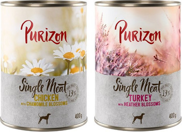 Produktbild von Purizon Single Meat Pute mit Heidekrautblüten - 6 x 400 g